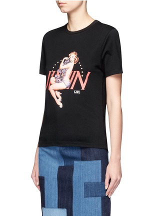 Front View - Click To Enlarge - JINNNN - 'JINNNN Girl' print cotton jersey T-shirt
