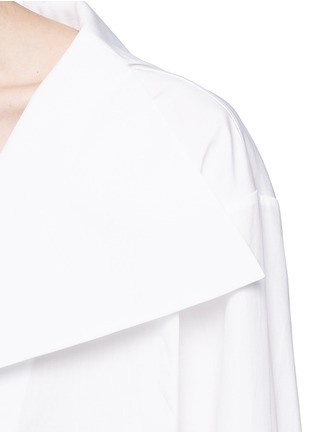 Detail View - Click To Enlarge - JINNNN - Oversized point collar cotton poplin shirt