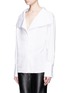 Front View - Click To Enlarge - JINNNN - Oversized point collar cotton poplin shirt
