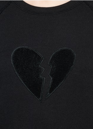 Detail View - Click To Enlarge - RAG & BONE - Broken heart patch French terry sweatshirt