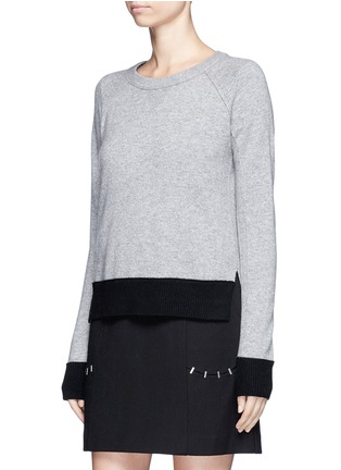 Front View - Click To Enlarge - RAG & BONE - 'Charley' split hem wool-cashmere sweater