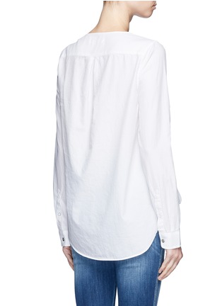 Back View - Click To Enlarge - RAG & BONE - Folded drape front cotton-silk blouse