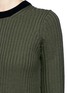 Detail View - Click To Enlarge - RAG & BONE - 'Carly' contrast crew neck split back sweater