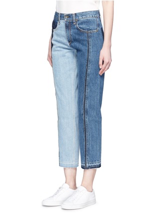 Front View - Click To Enlarge - RAG & BONE - Denim patchwork cropped pants
