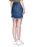 Back View - Click To Enlarge - RAG & BONE - 'Dive' asymmetric hem denim skirt