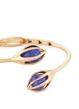 Detail View - Click To Enlarge - MELLERIO - 'Bourgeons de Lys' tanzanite 18k yellow gold cuff