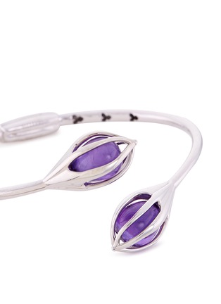 Detail View - Click To Enlarge - MELLERIO - 'Bourgeons de Lys' amethyst 18k white gold cuff