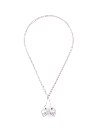 Main View - Click To Enlarge - MELLERIO - 'Bourgeons de Lys' diamond Tahitian pearl floral pendant necklace