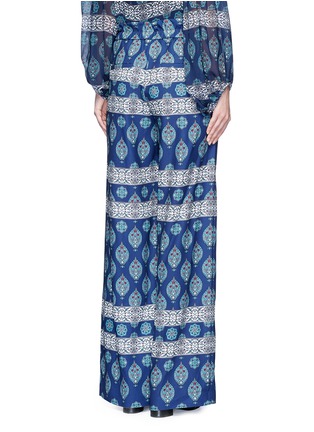 Back View - Click To Enlarge - 72723 - Temple print crepe palazzo pants