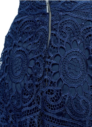 Detail View - Click To Enlarge - 72723 - Floral guipure lace handkerchief hem skirt