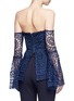 Back View - Click To Enlarge - 72723 - 'Eva' off-shoulder floral lace top