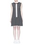 Main View - Click To Enlarge - 72723 - Dot guipure lace stripe drop waist dress
