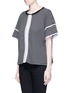 Front View - Click To Enlarge - 72723 - Dot guipure lace stripe T-shirt