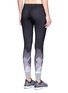 Back View - Click To Enlarge - MONREAL - Shadow print ribbed cuff performance leggings