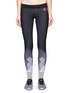 Main View - Click To Enlarge - MONREAL - Shadow print ribbed cuff performance leggings