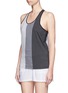 Front View - Click To Enlarge - MONREAL - Mélange performance jersey racer tank top