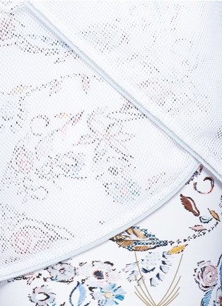 Detail View - Click To Enlarge - LUCAS HUGH - 'Inca' floral print mesh performance shorts