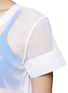 Detail View - Click To Enlarge - LUCAS HUGH - Cropped mesh T-shirt