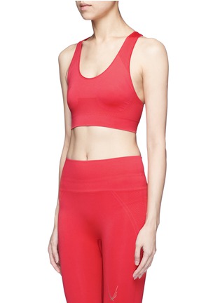 Front View - Click To Enlarge - LUCAS HUGH - Technical knit racerback sports bra