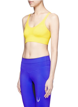 Front View - Click To Enlarge - LUCAS HUGH - Technical knit sports bra