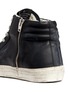 Detail View - Click To Enlarge - GOLDEN GOOSE - 'Slide' stud smudged leather high top sneakers