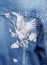 Detail View - Click To Enlarge - 72877 - Oriental embroidery distressed denim jacket