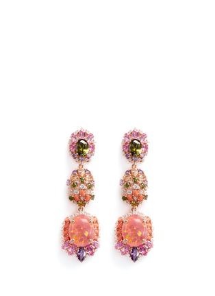 Main View - Click To Enlarge - ANABELA CHAN - 'Opals' opal diamond gemstone detachable drop earrings