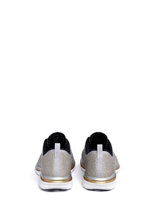 Back View - Click To Enlarge - ATHLETIC PROPULSION LABS - 'Techloom Pro' metallic knit sneakers