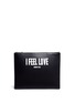 Main View - Click To Enlarge - GIVENCHY - 'I Feel Love' print iconic leather zip pouch