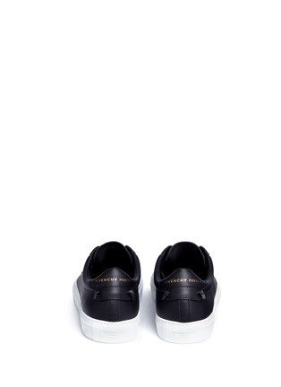Back View - Click To Enlarge - GIVENCHY - 'Urban Street' knot collar leather sneakers