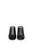 Front View - Click To Enlarge - GIVENCHY - '9 Edgy' wooden heel open toe leather mules