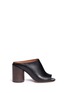 Main View - Click To Enlarge - GIVENCHY - '9 Edgy' wooden heel open toe leather mules