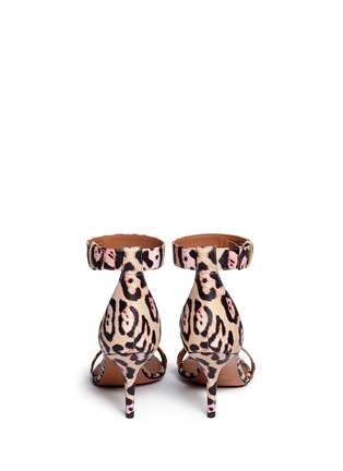 Back View - Click To Enlarge - GIVENCHY - '8 Infinity' jaguar print leather sandals