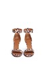 Front View - Click To Enlarge - GIVENCHY - '8 Infinity' jaguar print leather sandals