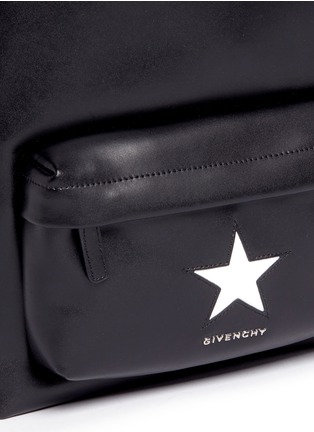 Detail View - Click To Enlarge - GIVENCHY - Small star appliqué leather backpack