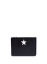 Main View - Click To Enlarge - GIVENCHY - 'Classic' medium star patch leather zip pouch