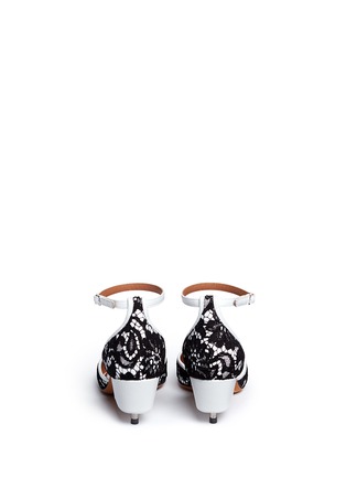 Back View - Click To Enlarge - GIVENCHY - 'Escar 6' illusion heel lace leather pumps