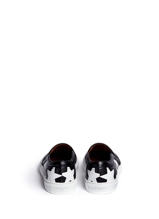 Back View - Click To Enlarge - GIVENCHY - 'Skate Basse New' star print leather skate slip-ons