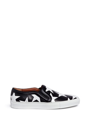 Main View - Click To Enlarge - GIVENCHY - 'Skate Basse New' star print leather skate slip-ons