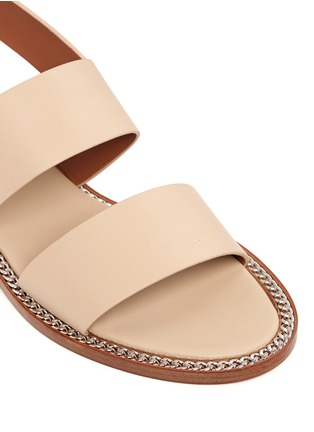 Detail View - Click To Enlarge - GIVENCHY - 'D Chain' leather slingback sandals