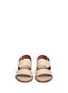 Front View - Click To Enlarge - GIVENCHY - 'D Chain' leather slingback sandals