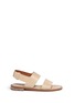 Main View - Click To Enlarge - GIVENCHY - 'D Chain' leather slingback sandals