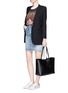 Figure View - Click To Enlarge - SAINT LAURENT - Large calfskin leather tote