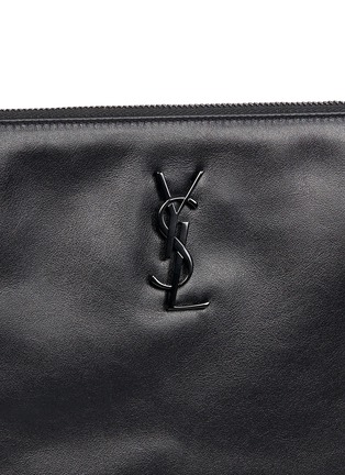 Detail View - Click To Enlarge - SAINT LAURENT - 'Monogram' fringe crossbody bag