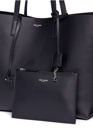 Detail View - Click To Enlarge - SAINT LAURENT - Large fringe leather tote