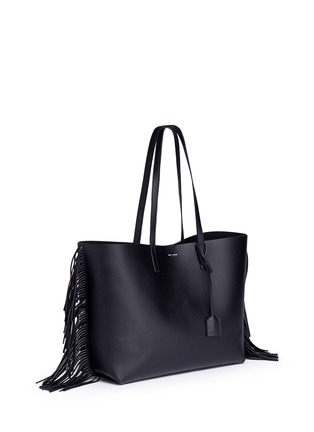 Front View - Click To Enlarge - SAINT LAURENT - Large fringe leather tote
