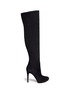 Main View - Click To Enlarge - SAM EDELMAN - 'Amber' stretch suede thigh high boots