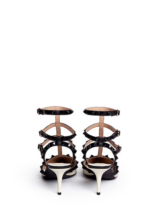 Back View - Click To Enlarge - VALENTINO GARAVANI - 'Rockstud' caged nappa leather pumps