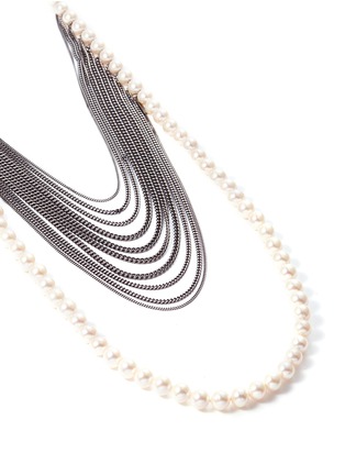  - TASAKI - Freshwater pearl silver tiered necklace