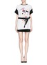 Main View - Click To Enlarge - VICTORIA, VICTORIA BECKHAM - Geometric print crepe layer playsuit